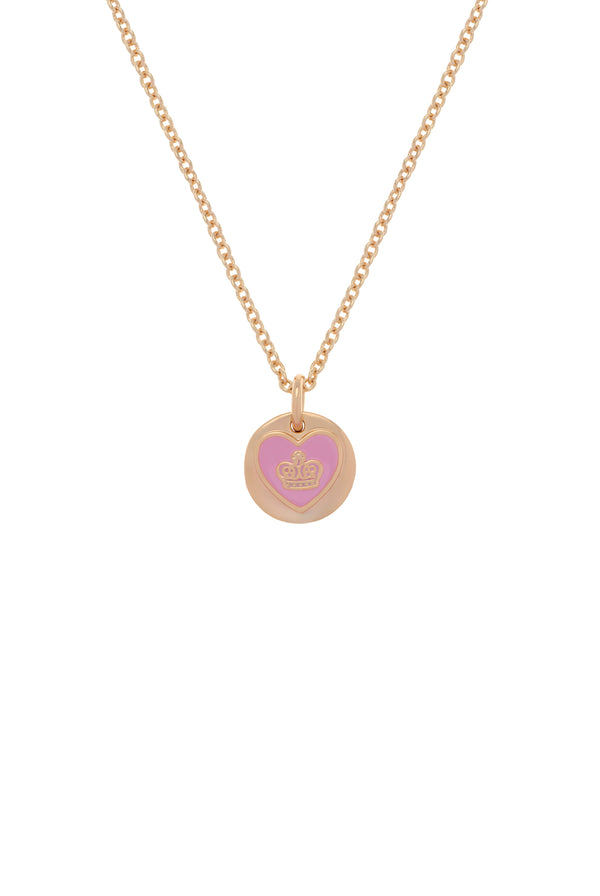 GOLD TONE LOVE JUICY REVERSIBLE ENAMEL PENDANT