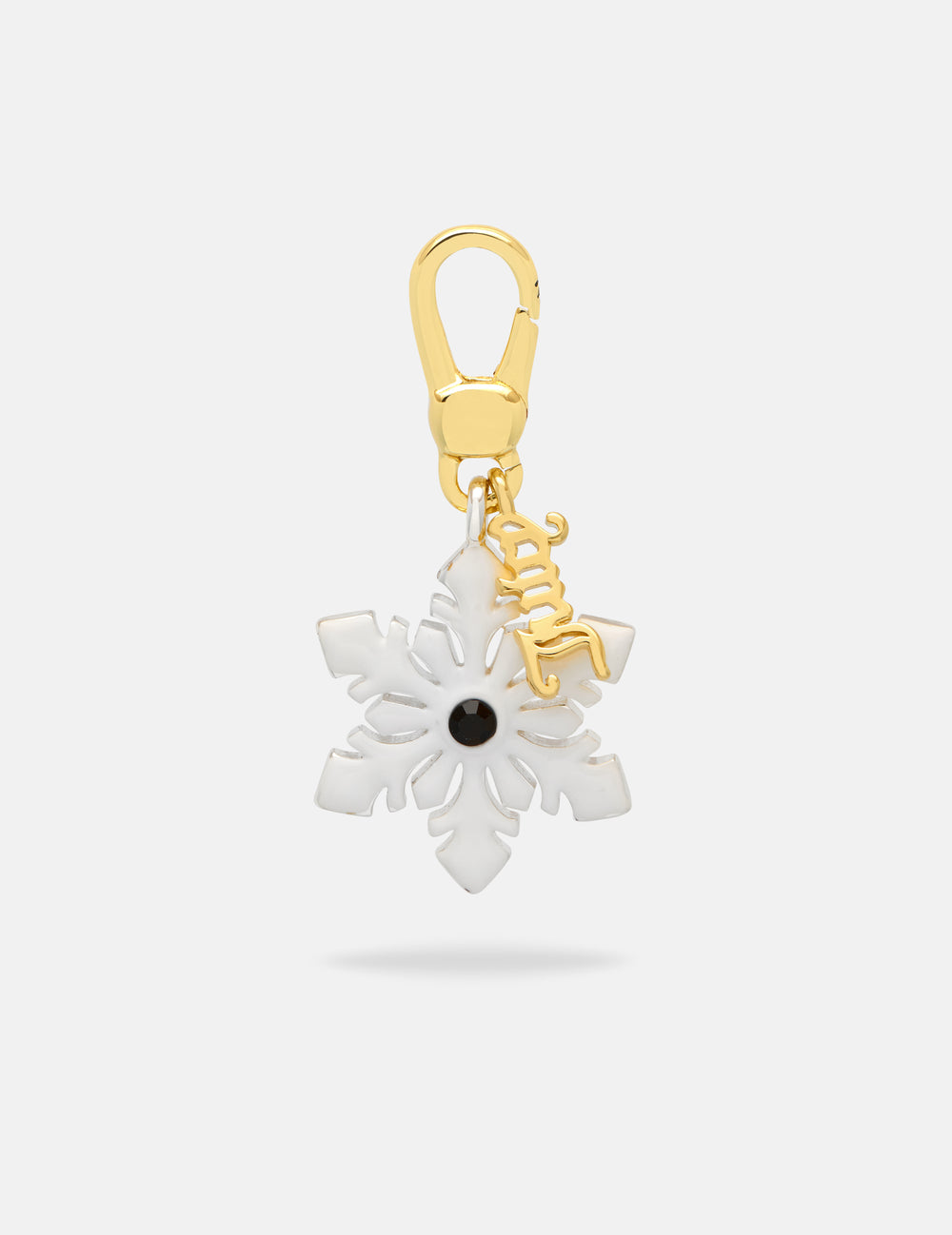 WHITE ENAMEL SNOWFLAKE CHARM