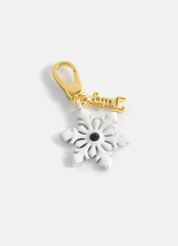 WHITE ENAMEL SNOWFLAKE CHARM