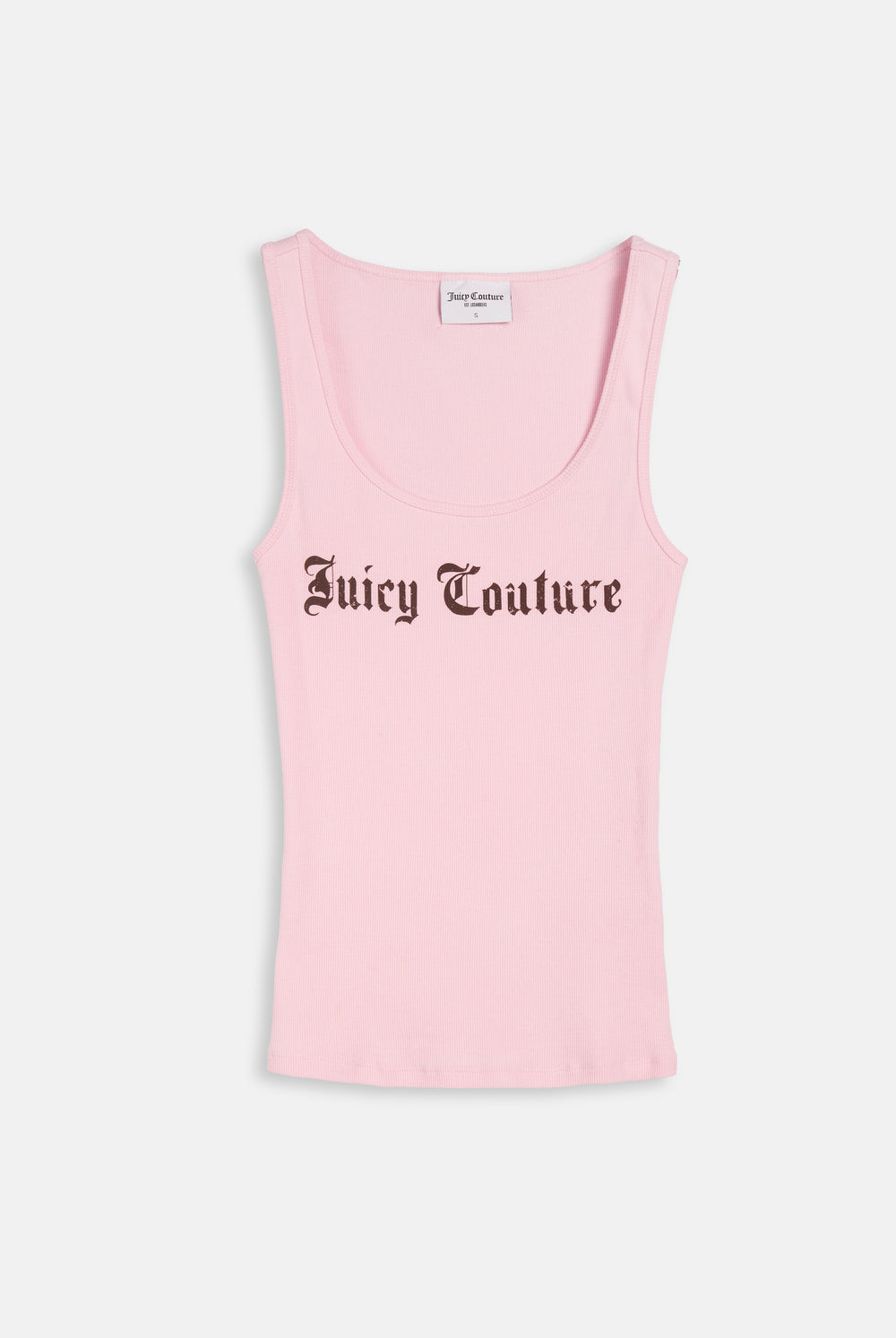 Displays the cherry blossom 'Juicy' branded longline ribbed vest