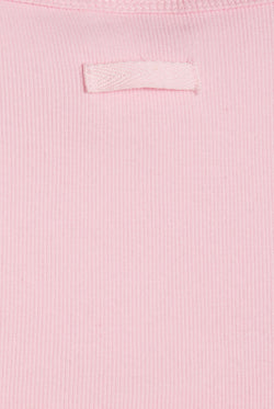 Displays the cherry blossom 'Juicy' branded longline ribbed vest