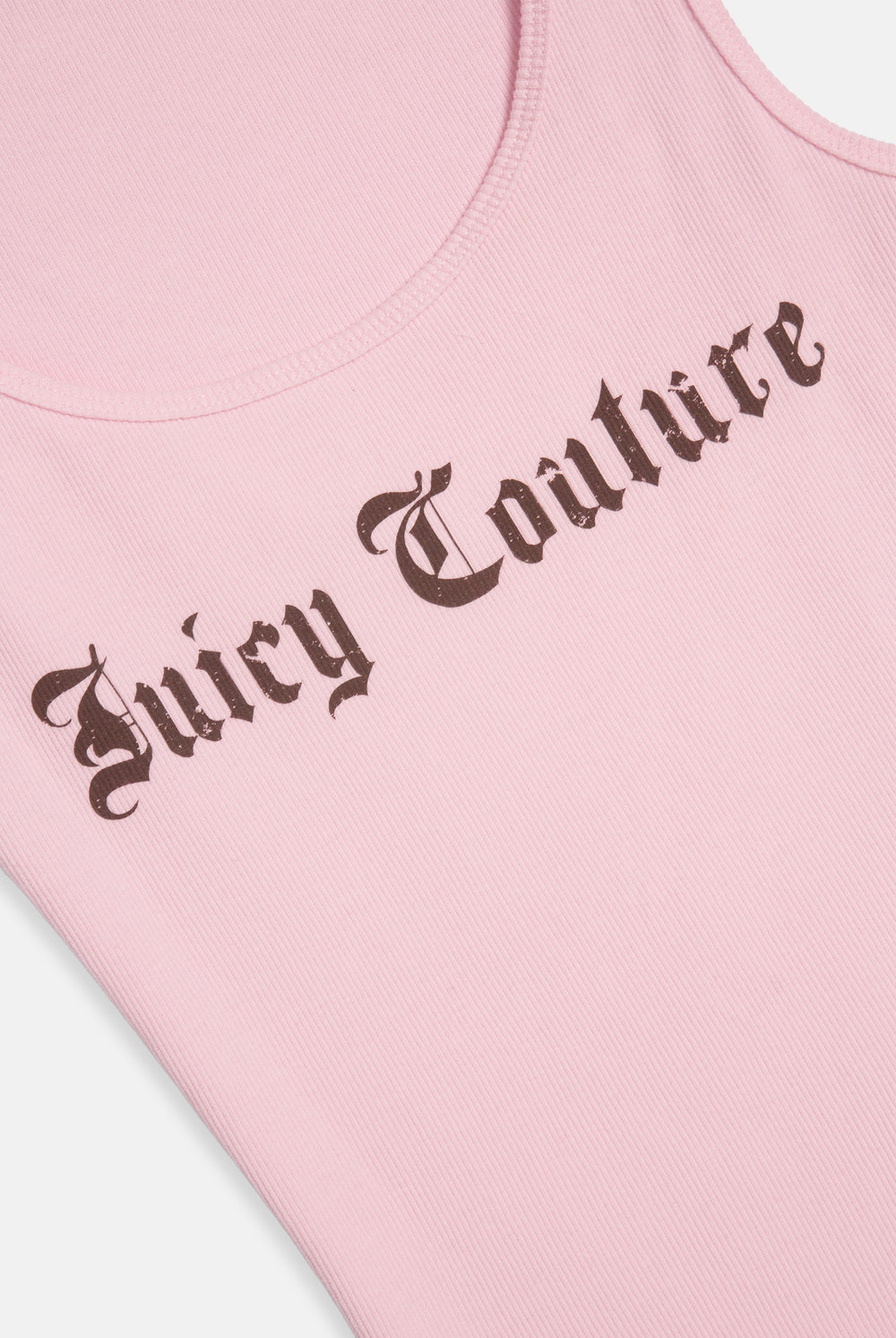 Displays the cherry blossom 'Juicy' branded longline ribbed vest