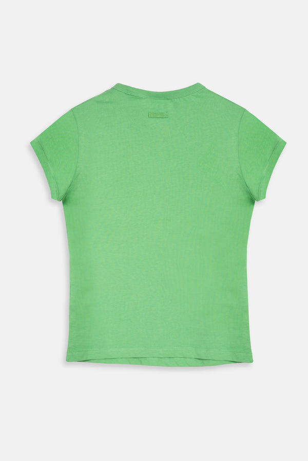 Displays the Peppermint 'Juicy' branded Kiss my juicy tee 