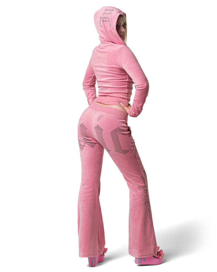 Racer x Juicy Pink Velour Pant