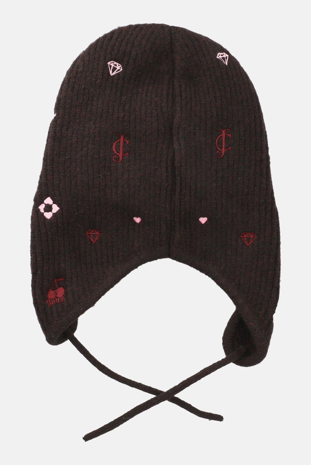 Java Knitted Trapper Hat With Embroidery