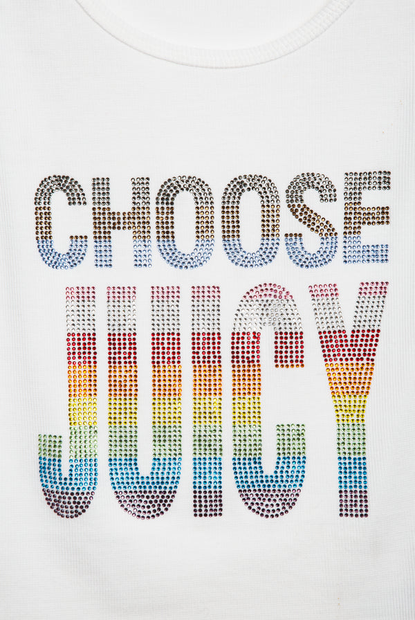 WHITE CHOOSE JUICY VEST TOP