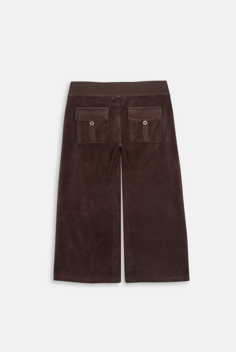 Displays the Java 'Juicy' branded OG straight pocketed capri pants