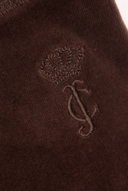 Displays the Java 'Juicy' branded OG straight pocketed capri pants featuring the juicy couture branding