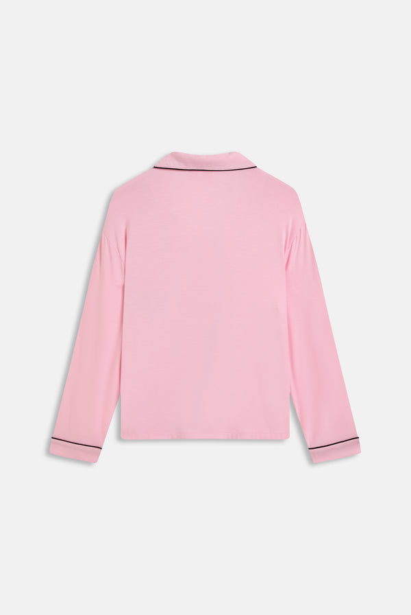Displays the Juicy Pink 'juicy' branded dog crest top included in the pyjama set 