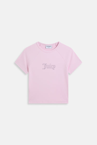 CHERRY BLOSSOM RAGLAN DIAMANTÉ BABY TEE