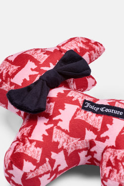Displays the Red/Pink 'Juicy' branded Dog Pet Toy