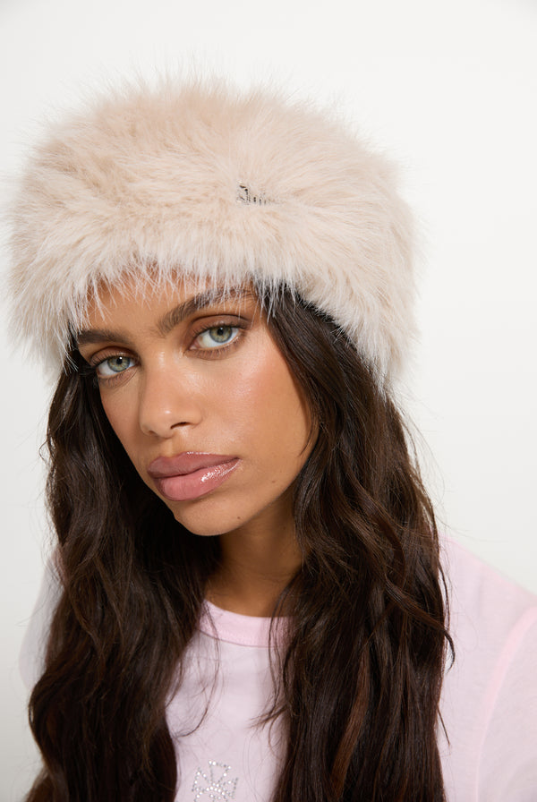 Natural Faux Fur Headband