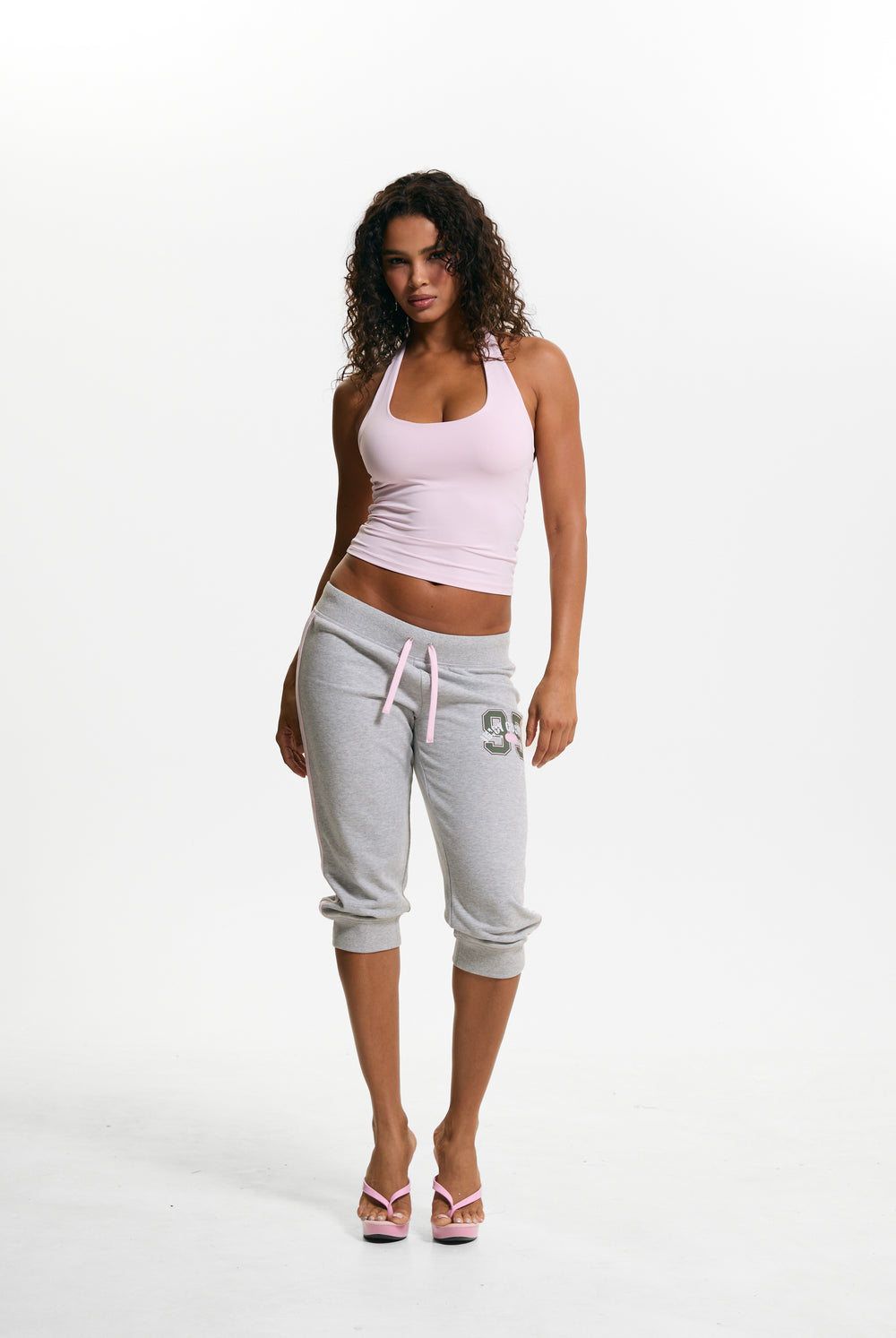 Silver Marl Juicy Sport 95 Cuff Capris
