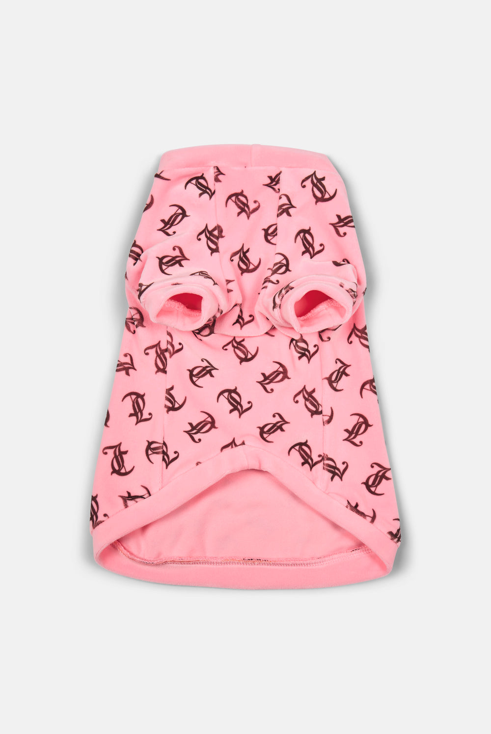 Displays the Juicy Pink 'Juicy' branded Pet Sweater