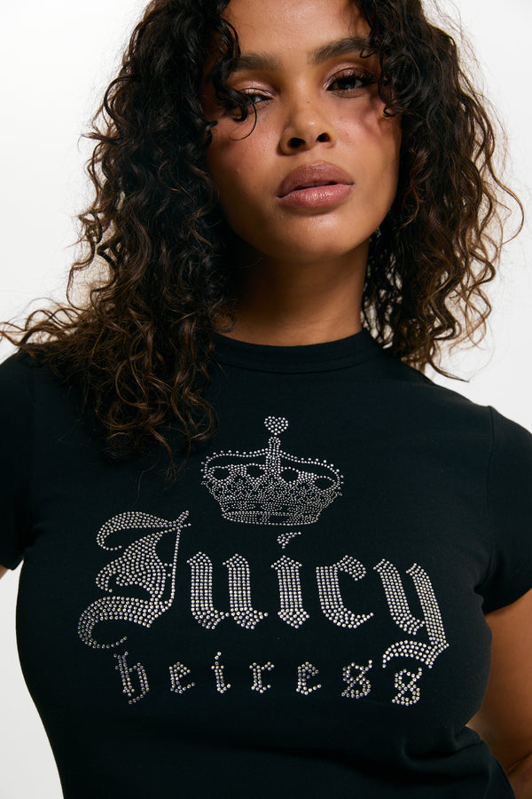 Black Heiress Diamante Tee