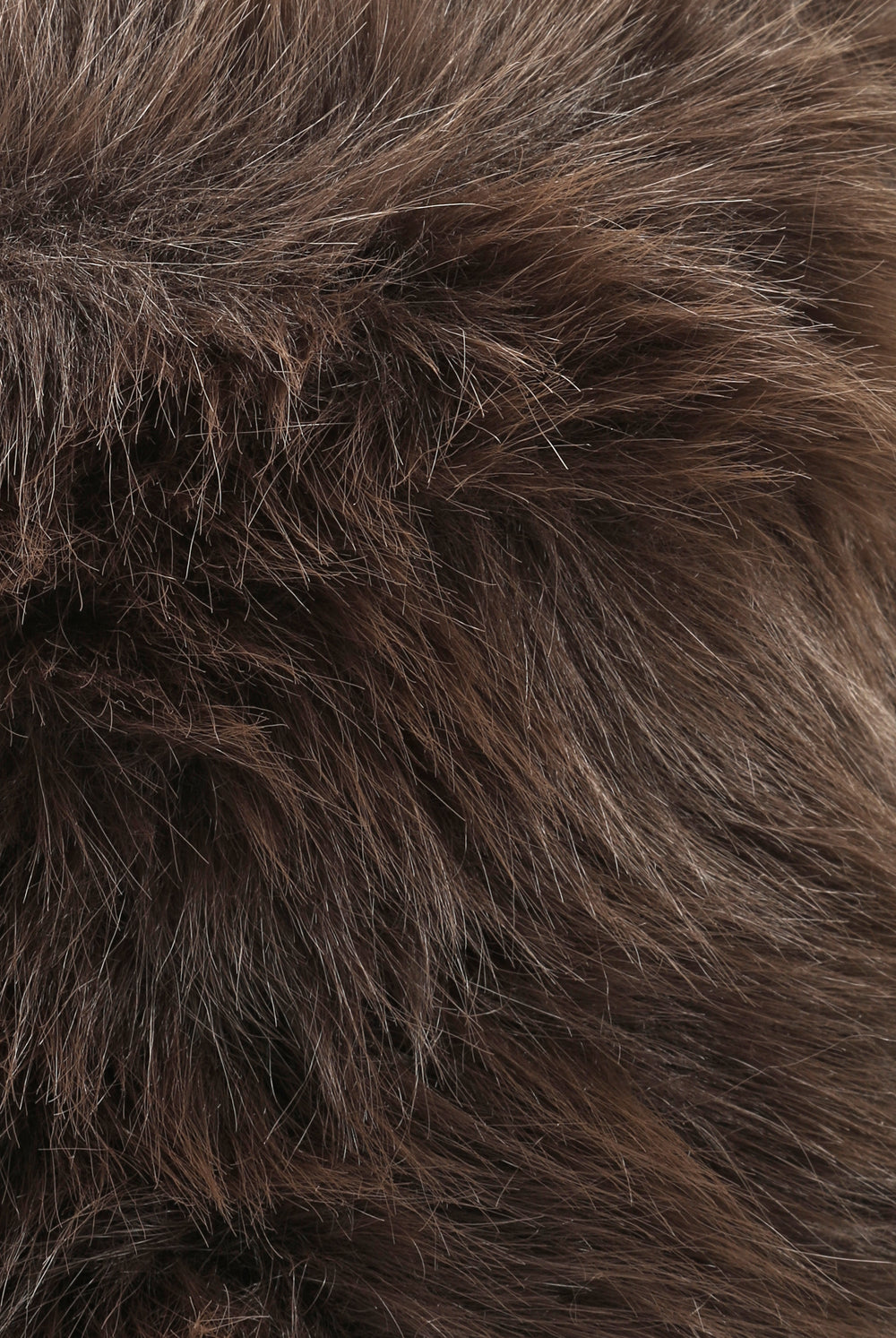 Displays the Java 'juicy' branded Plaque Fur Bucket Hat featuring the close up on the details