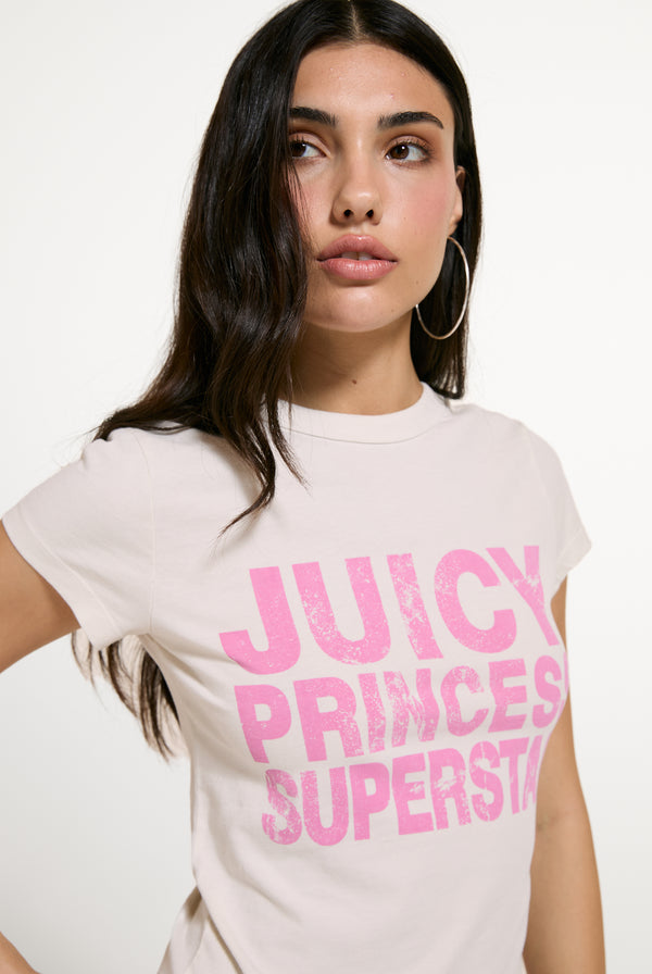 White Princess Hilton Superstar Washed T-Shirt