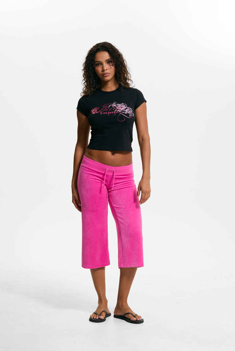 NOSTALGIA PINK OG STRAIGHT POCKETED CAPRI PANTS