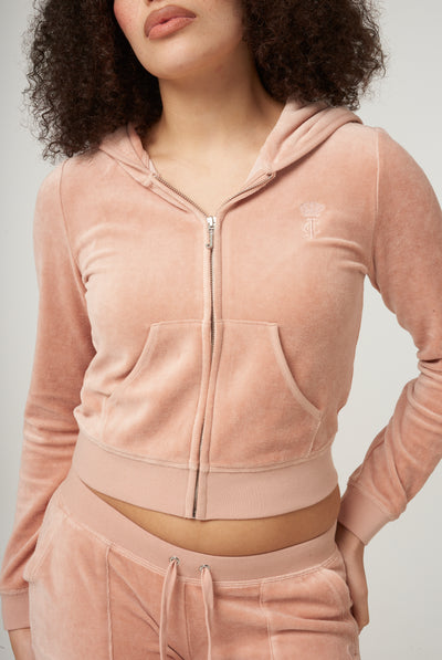 ROSE DUST BAMBOO VELOUR HERITAGE HOODIE
