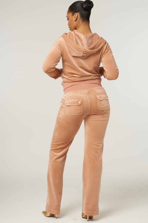 CAFE AU LAIT & GOLD CLASSIC VELOUR DEL RAY POCKETED BOTTOMS
