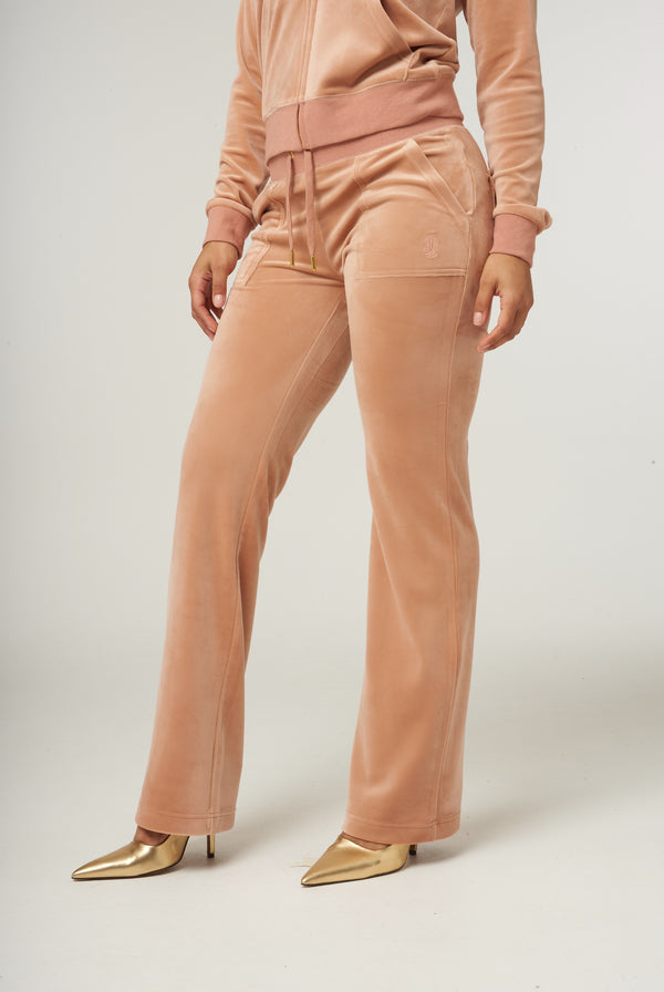 CAFE AU LAIT & GOLD CLASSIC VELOUR DEL RAY POCKETED BOTTOMS