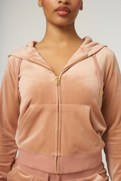 CAFE AU LAIT & GOLD CLASSIC VELOUR ROBERTSON HOODIE
