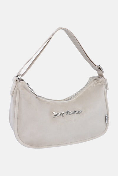 STRING SHOULDER BAG WITH METAL PLAQUE