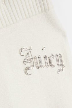 Displays the Cream 'Juicy' branded Knit Diamanté Trackpant featuring the juicy branding 