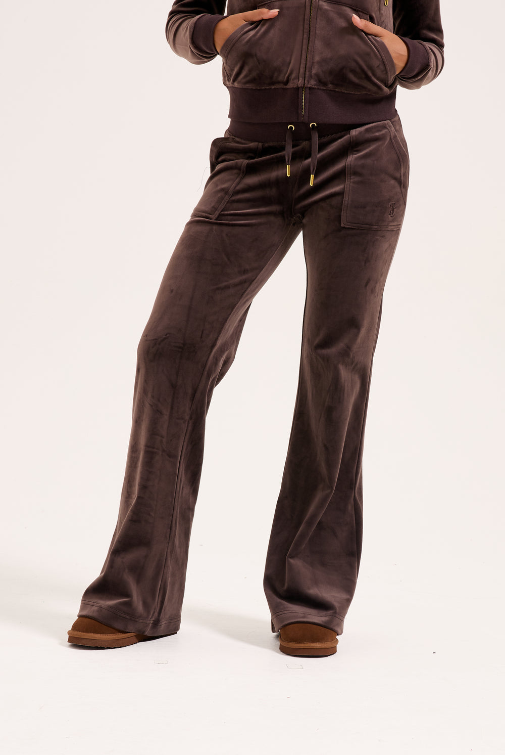 Java Low Rise Flare Classic Velour Track Pant