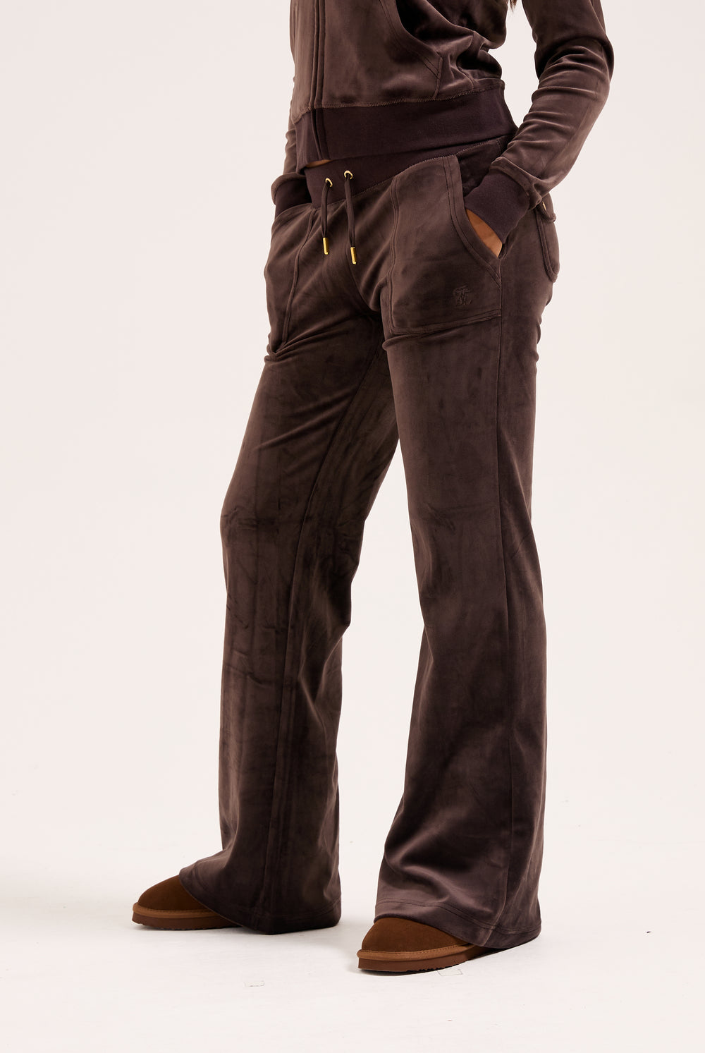 Java Low Rise Flare Classic Velour Track Pant