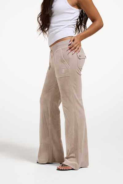 STRING LOW RISE FLARE POCKET CLASSIC VELOUR TRACK PANT