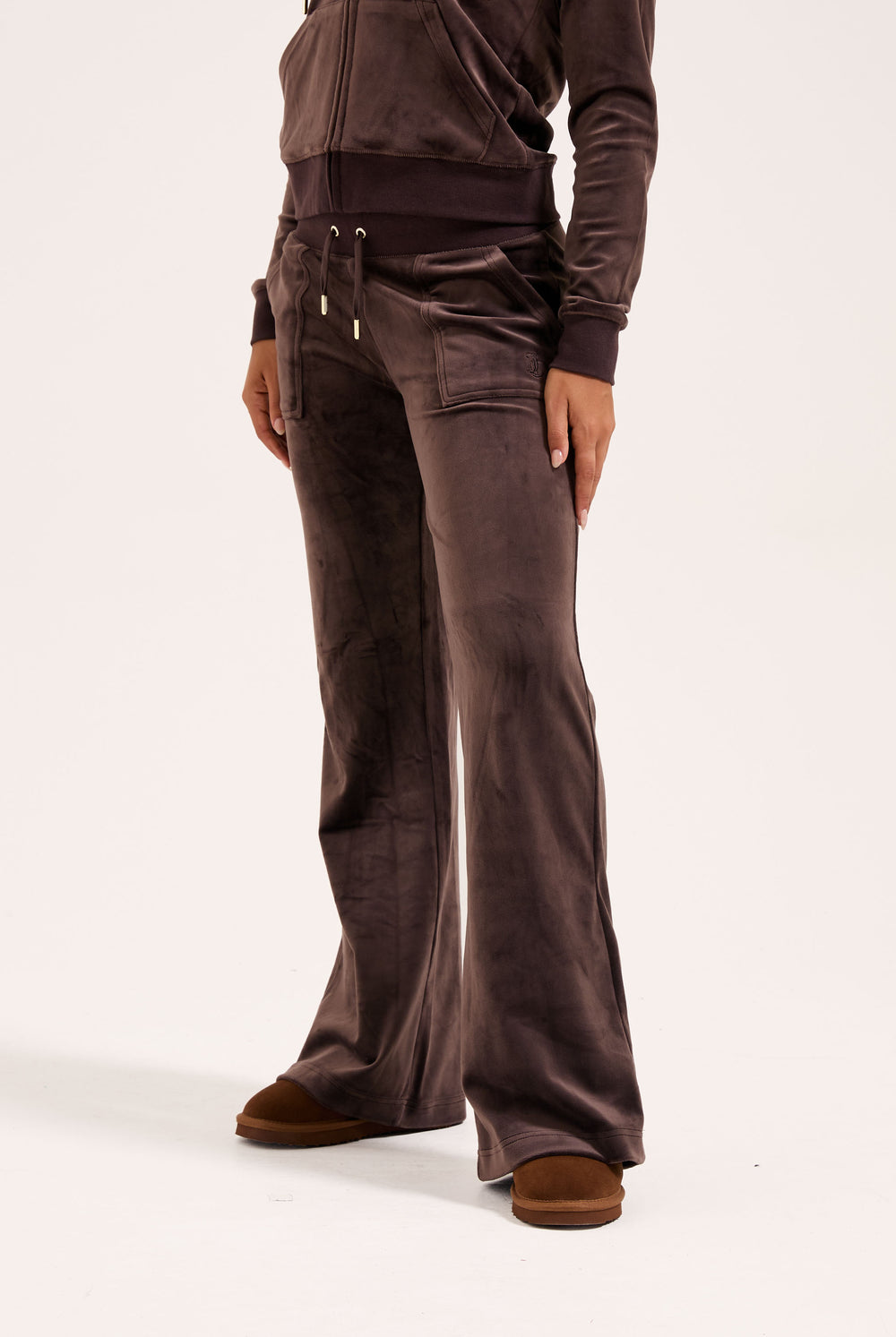Java Low Rise Flare Classic Velour Track Pant