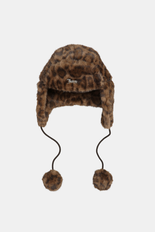 Natural Leopard Long Pile Fur Trapper