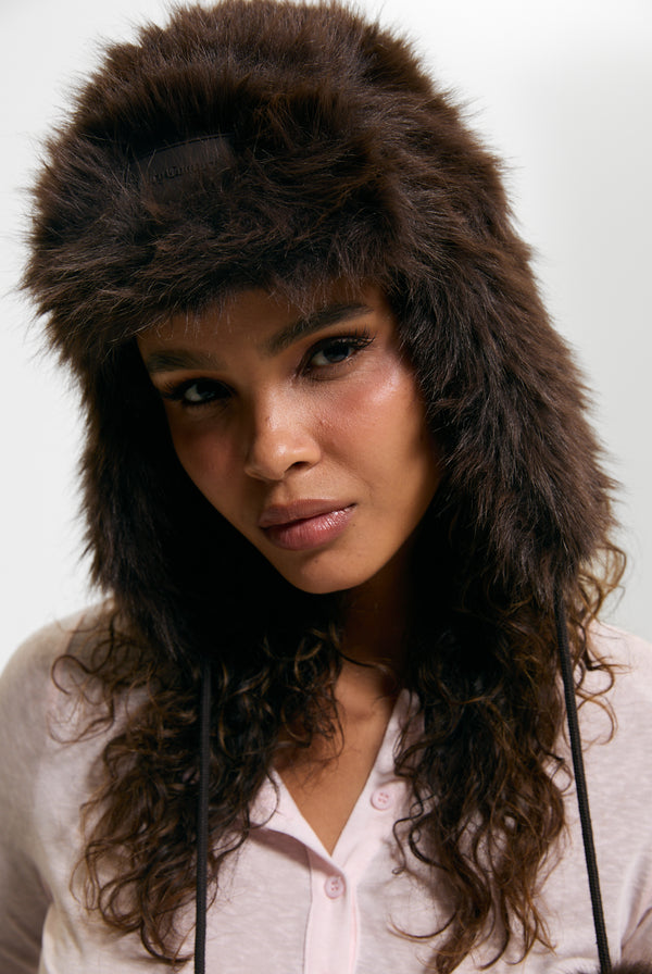Java Long Pile Trapper Hat