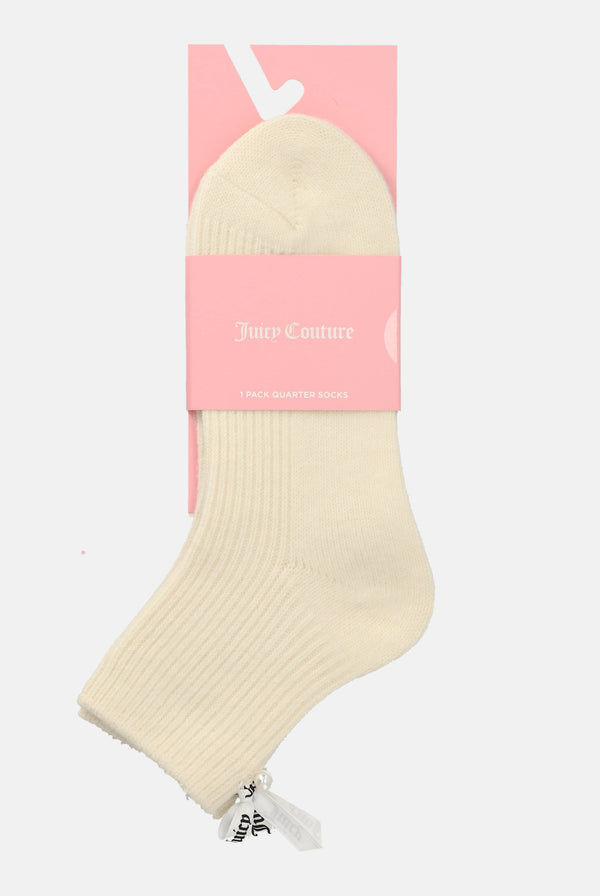 1 Pack Cream Pearl Back Cosy Socks