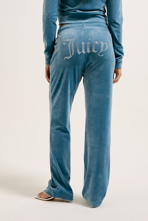 BLUESTONE VELOUR DIAMANTÉ TRACKSUIT BOTTOM