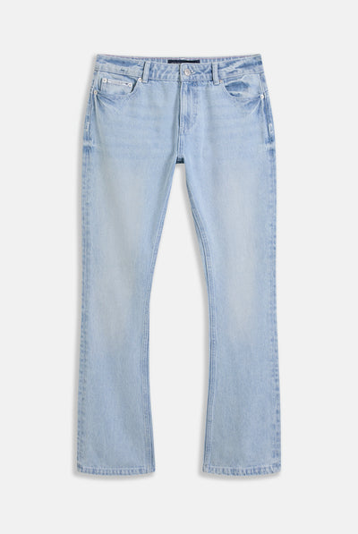 LIGHT WASH DIAMANTÉ BOOTCUT JEANS