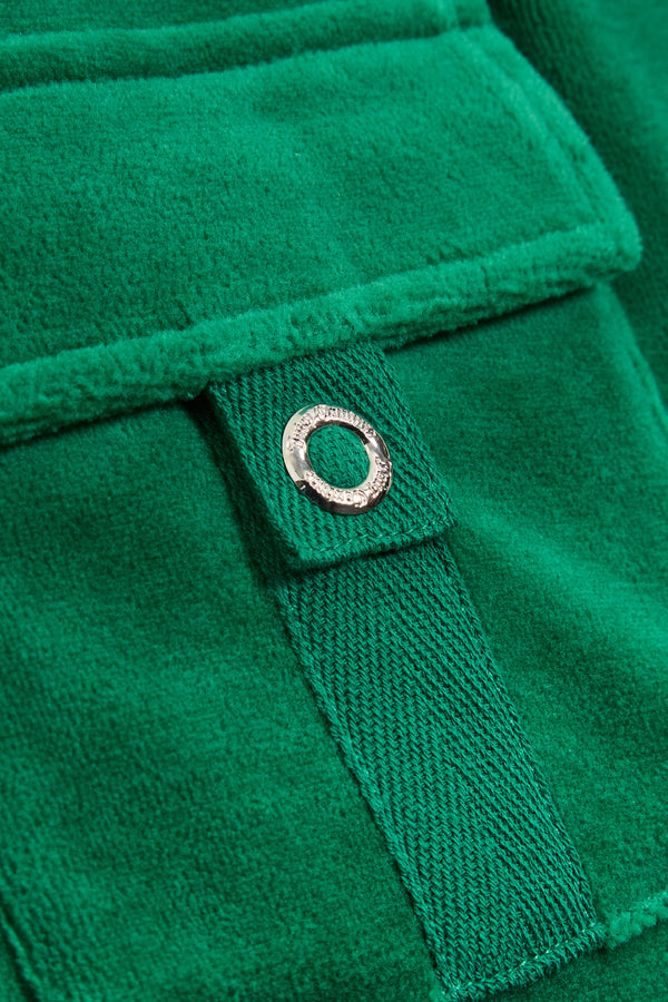ULTRAMARINE BAMBOO VELOUR HERITAGE MINI SKIRT