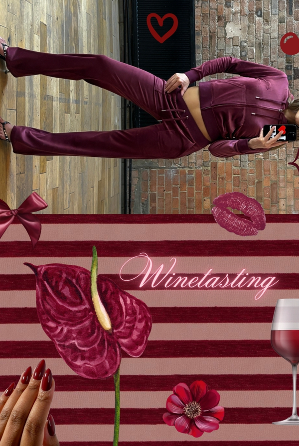 WINETASTING CLASSIC VELOUR DEL RAY POCKETED BOTTOMS