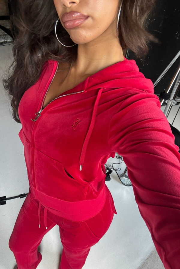 ASTOR RED CLASSIC VELOUR ROBERTSON HOODIE