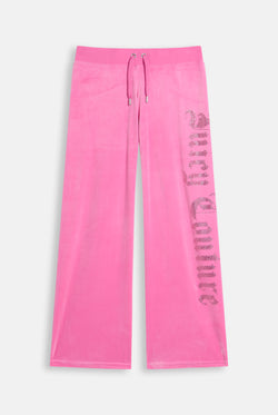 Displays the Wild Orchid 'Juicy' branded Old Gothic Og Straight Trackpant
