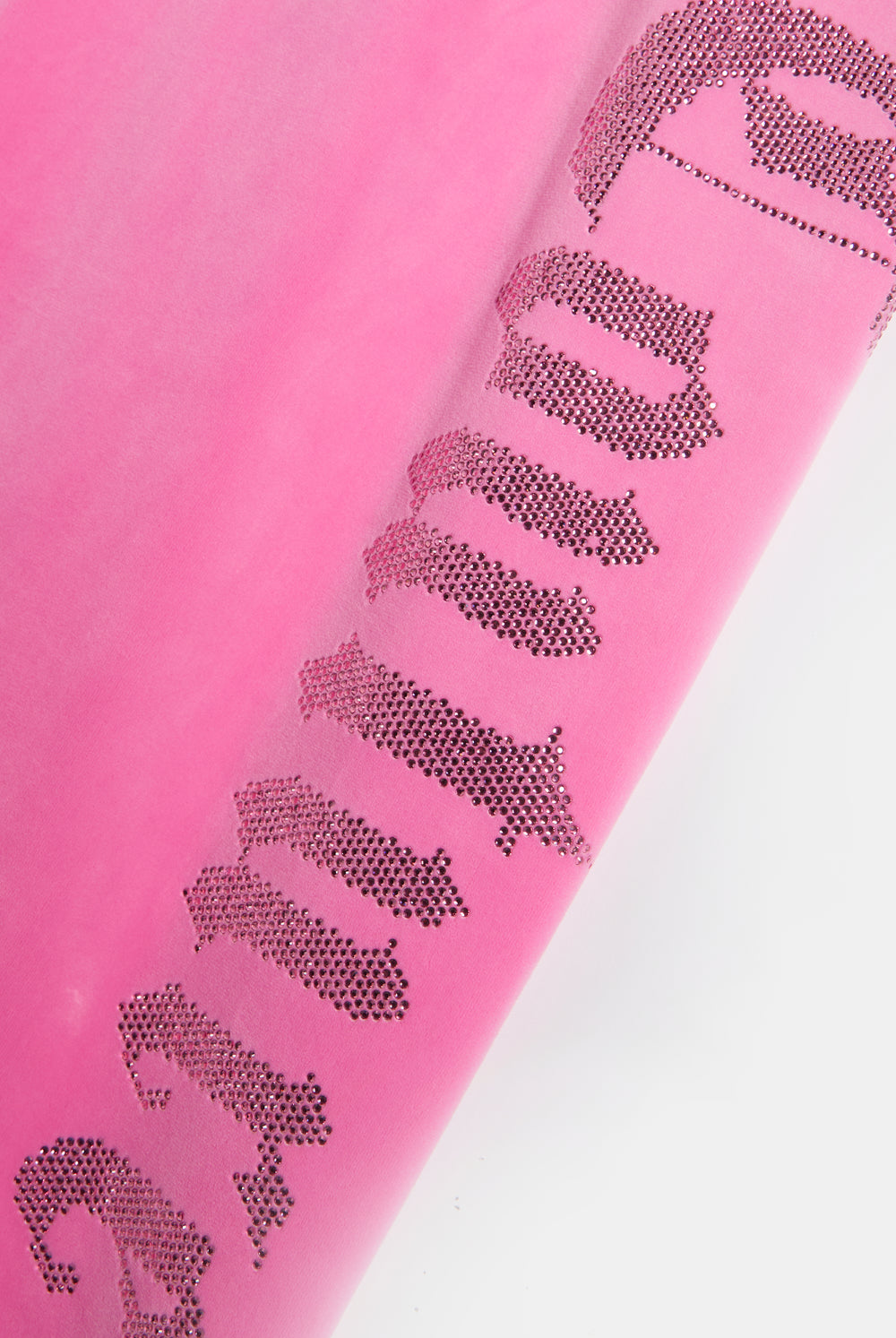 Displays the Wild Orchid 'Juicy' branded Old Gothic Og Straight Trackpant featuring the juicy couture branding