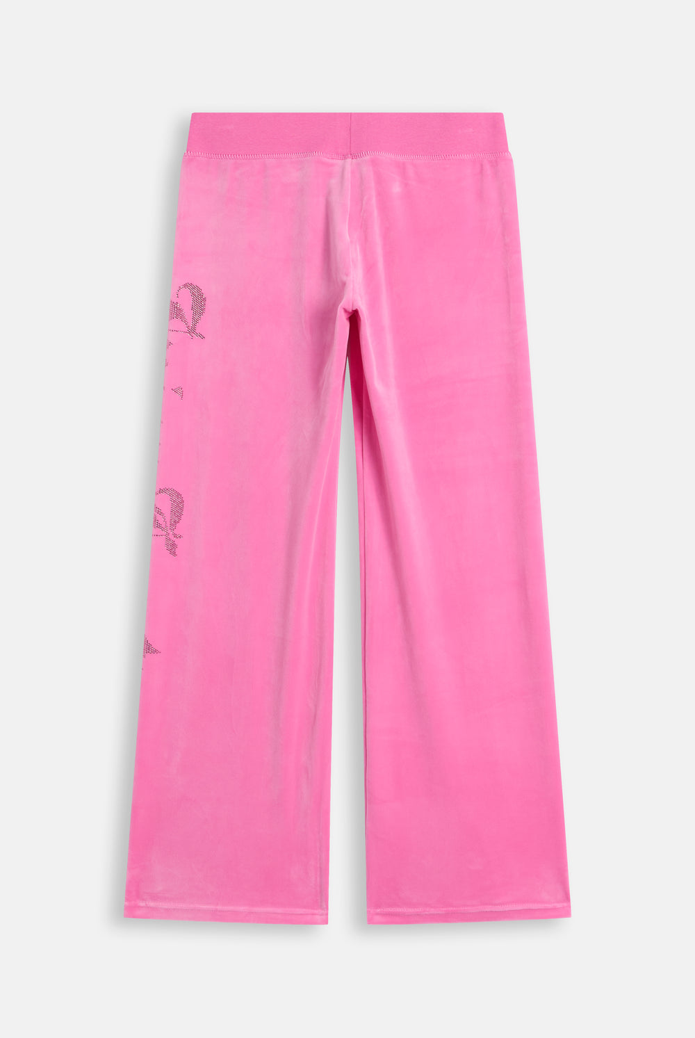 Displays the Wild Orchid 'Juicy' branded Old Gothic Og Straight Trackpant