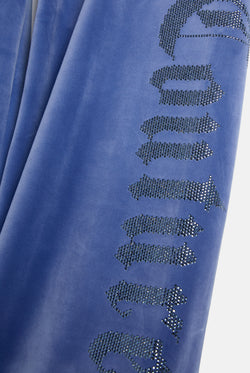 Displays the Greyblue 'Juicy' branded Old Gothic Og Straight Trackpant featuring the juicy couture branding 