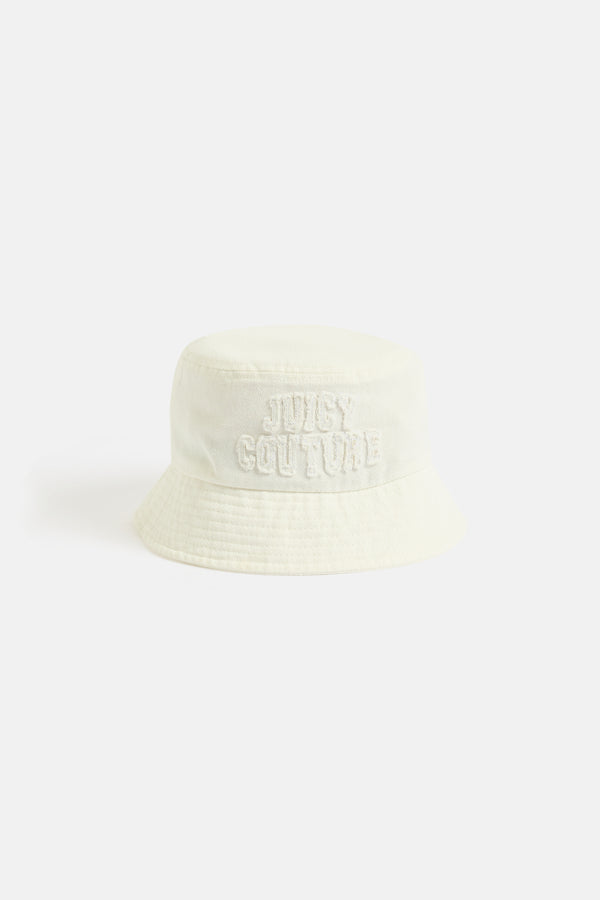 Displays the Cream 'Juicy' branded denim bucket hat 