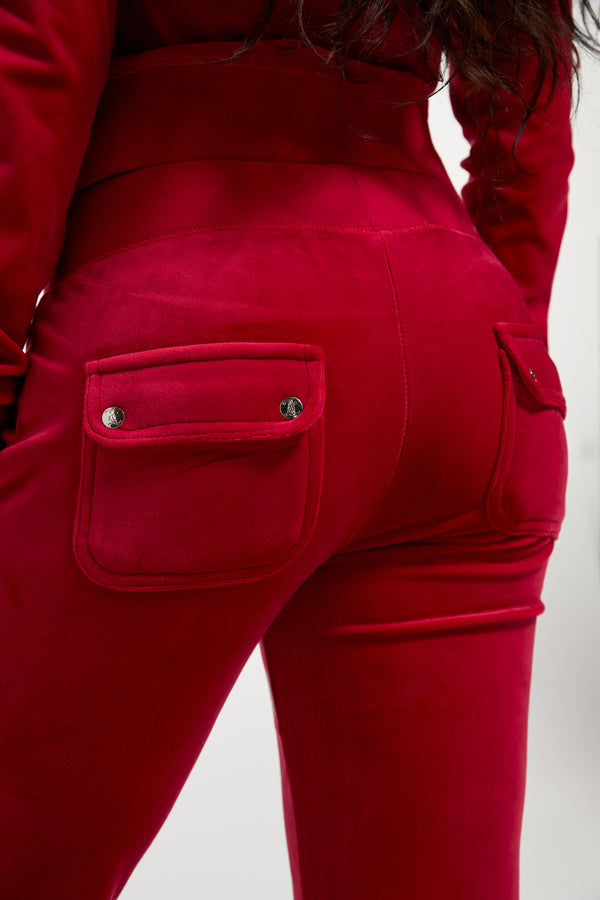 ASTOR RED CLASSIC VELOUR DEL RAY POCKETED BOTTOMS