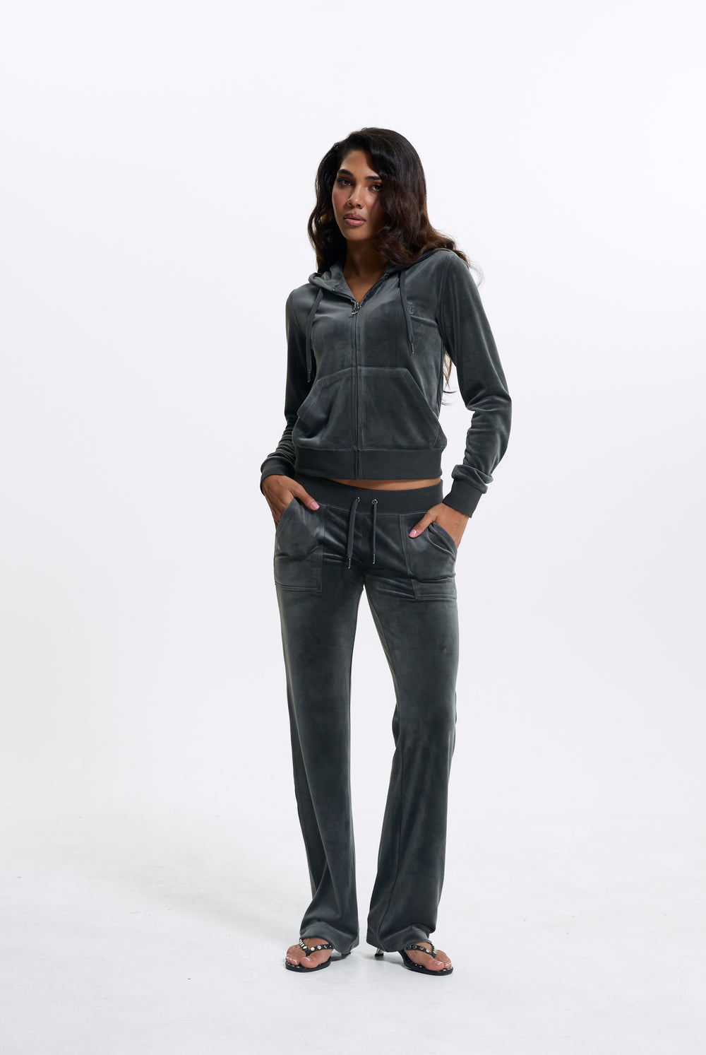 Raven / Gunmetal Classic Velour Del Ray Pocketed Bottoms