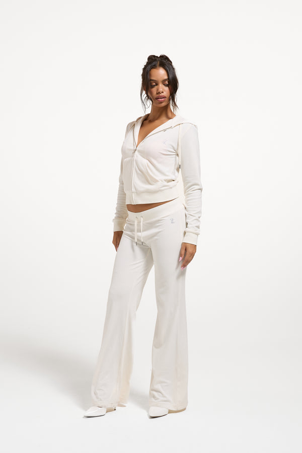 BRIDAL CLASSIC VELOUR  LOW RISE TRACK PANTS