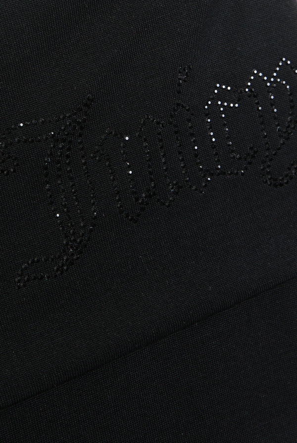 BLACK DIAMANTÉ ROLL DOWN SKIRT