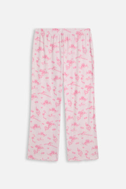 Displays the Cherry Blossom 'Juicy' branded Rose Rib Pyjama Set